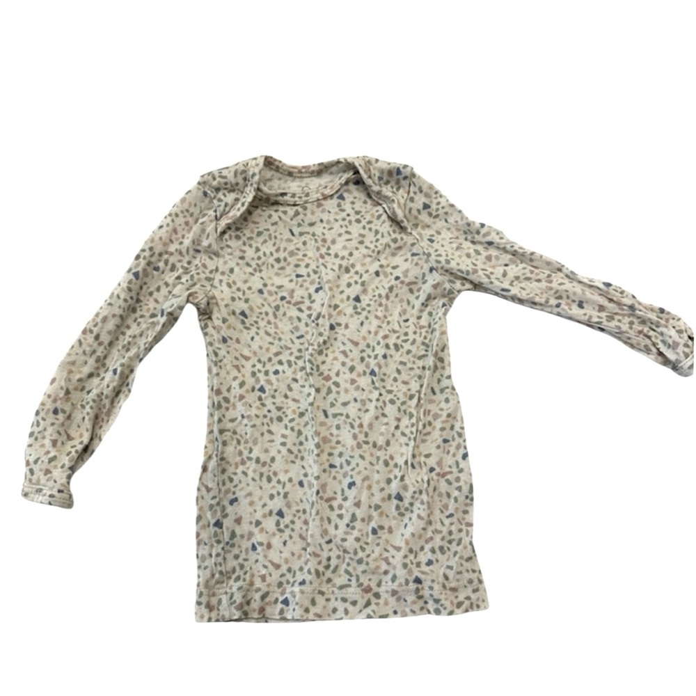 Solly Baby 3-6 Months Long Sleeve Pajama Set Terrazzo Pattern Comfort Cozy Soft